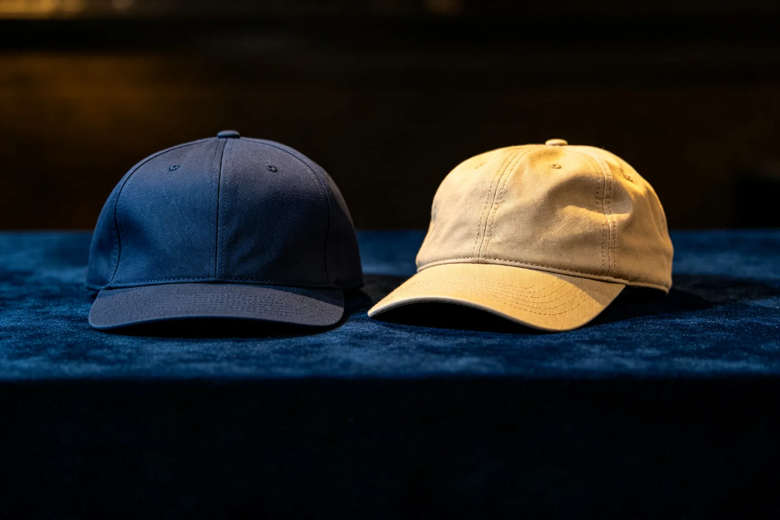 Structured vs unstructured cap silhouette