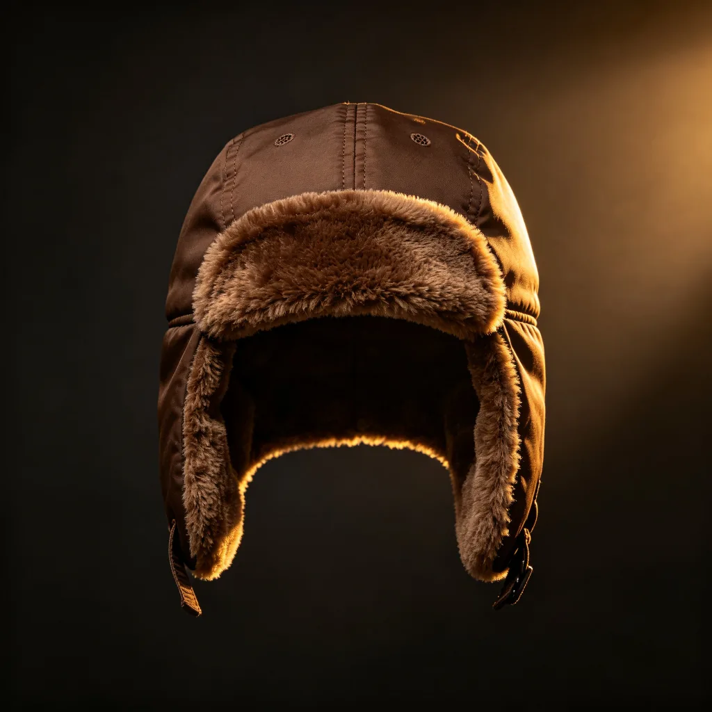Custom winter trapper hat